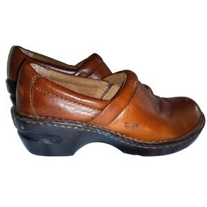 BOC Born  Concept 6.5M Peggy Brown Leather Clog  EU 37 Slip ON